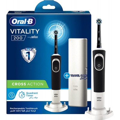 مسواک برقی اورال بی ویتالیتی d200 مدل cross action مشکی مسواک برقی اورال بی ویتالیتی d200 مدل cross action مشکی
