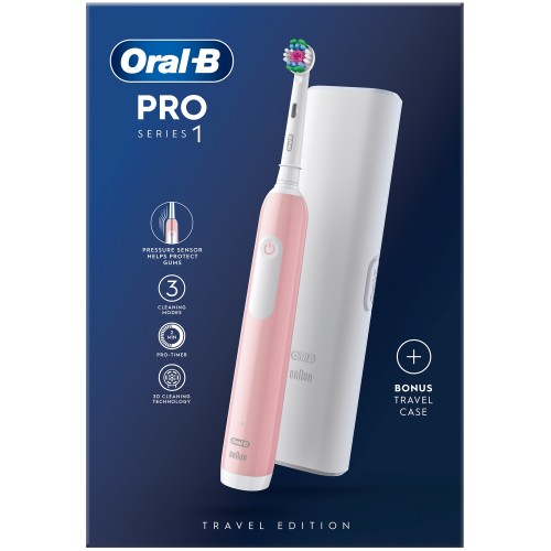 مسواک برقی اورال بی مدل pro series 1 صورتی (همراه با کیف مسافرتی) مسواک برقی اورال بی مدل pro series 1 صورتی (همراه با کیف مسافرتی)