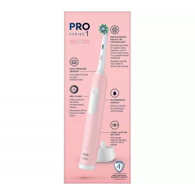 مسواک برقی اورال بی مدل pro series 1 صورتی