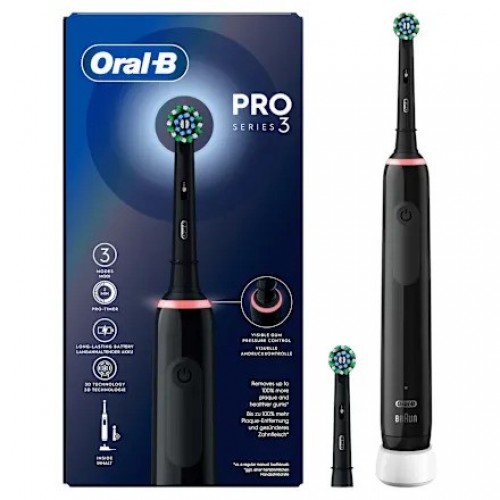 مسواک برقی اورال بی مدل pro series 3 مشکی مسواک برقی اورال بی مدل pro series 3 مشکی