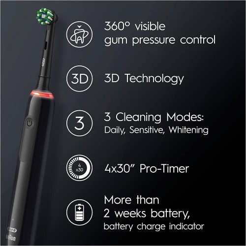 مسواک برقی اورال بی مدل pro3 3500 (مشکی) مسواک برقی اورال بی مدل pro3 3500 (مشکی)