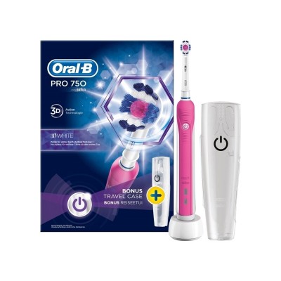 مسواک برقی اورال بی مدل pro750 bonus صورتی