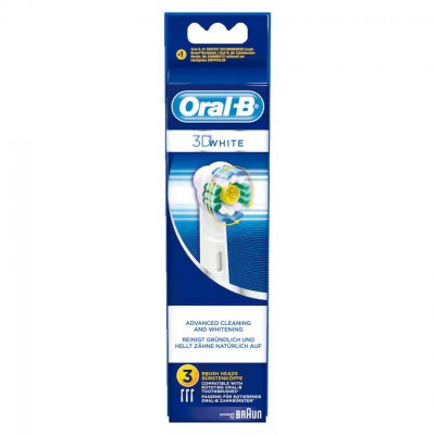 سر یدک مسواک برقی اورال بی مدل 3D white سه عددی
