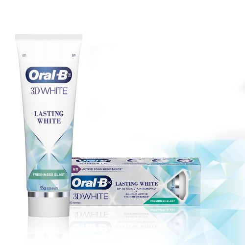 خمیر دندان ORAL-B مدل LASTING WHITE FRSHNESS BLAST خمیر دندان ORAL-B مدل LASTING WHITE FRSHNESS BLAST