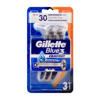 خود تراش ژیلت مدل blue 3 comfort بسته سه عددی خود تراش ژیلت مدل blue 3 comfort بسته سه عددی
