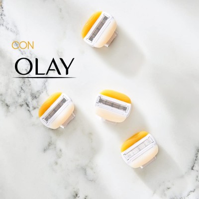 تیغ یدک ژیلت بانوان مدل venus OLAY  بسته 4 عددی