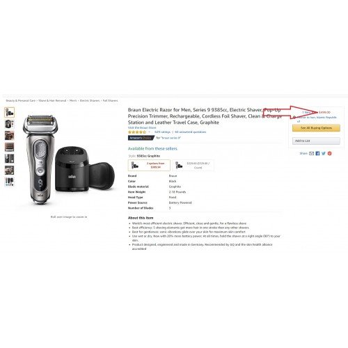 ریش تراش سری 9 براون مدل 9385 گرافیت (اصل آلمان) قیمت ریش تراش سری 9 براون مدل 9385 گرافیت (اصل آلمان)