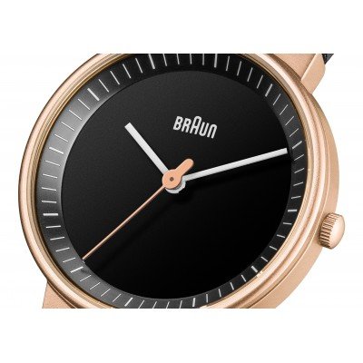 ساعت مچی کلاسیک زنانه با بند چرمی سیاه و صفحه نمایش سیاه ،مدل LADIES BN0031 براون