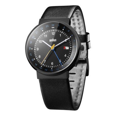 ساعت مچی کلاسیک با بند چرمی مدل GENTS BN0142 DUAL GMT TIME براون