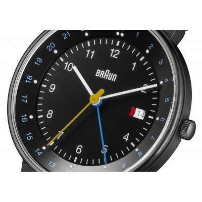 ساعت مچی کلاسیک با بند چرمی مدل GENTS BN0142 DUAL GMT TIME براون